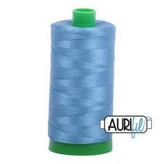 Aurifil Cotton Mako Thread 40wt 1000m 6ct WEDGEWOOD Photo