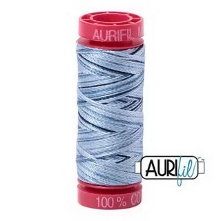 Aurifil Mako 12wt Var 55yd Stonewash Blues Photo