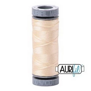 Aurifil Mako Cotton 28wt 110 yds BUTTER Photo