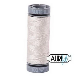 Aurifil Mako Cotton 28wt 110 yds SILVER WHITE Photo