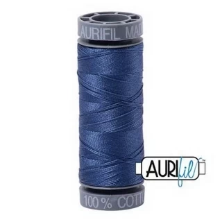 Aurifil Mako Cotton 28wt 110 yds STEEL BLUE Photo