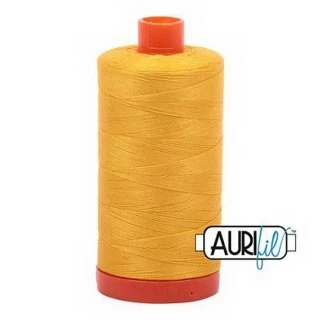 Cotton Mako Thread 50wt 1300m 6ct YELLOW BOX06 Photo