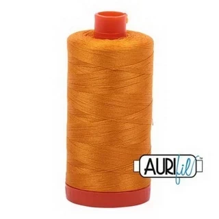 Cotton Mako Thread 50wt 1300m 6ct YELLOW ORANGE BOX06 Photo
