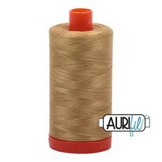Cotton Mako Thread 50wt 1300m 6ct LIGHT BRASS BOX06 Photo