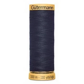 Gutermann Natural Cotton 50wt 100M - Blue Black (Box of 3) Photo