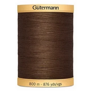 Gutermann Cotton 50 800m 876yd Solid - Dark Brown (Box of 3) Photo