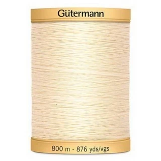 Gutermann Cotton 50 800m 876yd Solid - Egg White (Box of 3) Photo