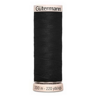 Gutermann Natural Cotton 60wt 200m- BLACK (Box of 5) Photo