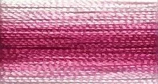 V28 - Floriani Variegated Embroidery Thread, Deep Pink Stripe, 1,100yd spool Photo