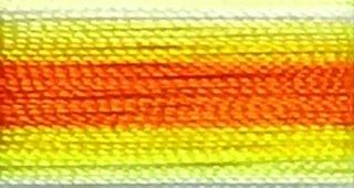 V55 - Floriani Variegated Embroidery Thread, Yellow Orange Stripe, 1,100yd spool Photo