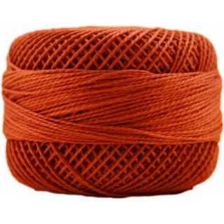 Perle Cotton Sz8 10gm 10ct MEDIUM ORANGE SPICE BOX10 Photo