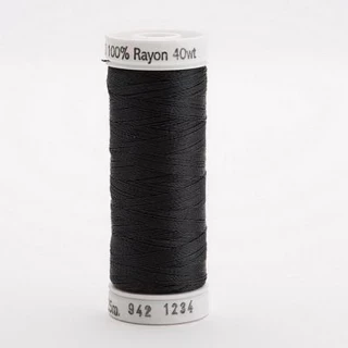 Rayon Thread 40wt 250yd 3 Count ALMOST BLACK Photo