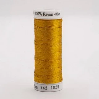 Rayon Thread 40wt 250yd 3 Count MINE GOLD Photo