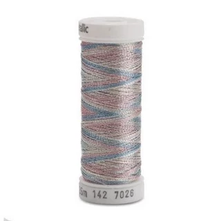 Sulky Metallic Vari 165yd 5 Count SILVER BLUE PINK (Box of 6) Photo