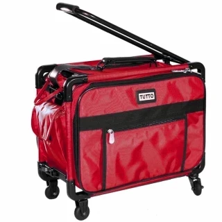 17" Tutto Small Carry-On Luggage on Wheels - RED Photo