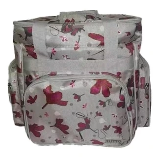 Tutto Serger Accessory Bag with Daisies- Gray Photo