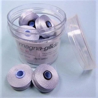 Prewound Bobbin 10pc  Light Grey Photo