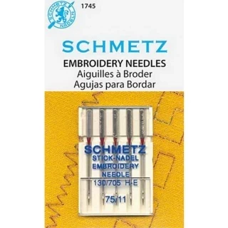 Schmetz Embroidery 5Pack sz11/75 Photo