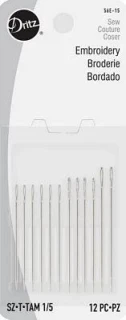 Dritz Hand Needles-Embroidery Sz1/5 (Box of 6) Photo