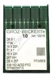 Groz-Beckert Needles Size 100/16 (16x257) 10pk Photo