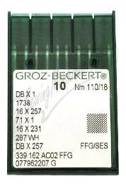 Groz-Beckert Needles Size 110/18 (16x257) 10pk Photo