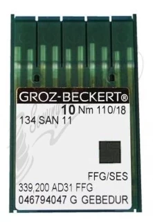 Groz Beckert 134 SAN 11 Long-Arm Needles for 18x8 and Tin Lizzie 110/18 10pk Photo