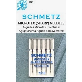 Schmetz Microtex 5pk sz10/70 BOX10 Photo