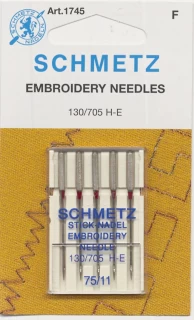 Schmetz Embroidery Needles - Size 75/11 Photo