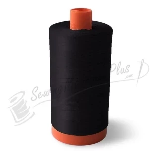 Aurifil Cotton Mako 50wt Black 1300m (2692) Photo