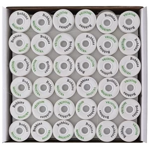 Madeira Prewound L Style Bobbins 144-pk (132yds) - White Photo