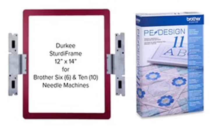 Durkee Sturdi Frame for 6 &10 Needle 12" X 14" with PE-Design 11 Software Banner Photo