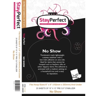 StayPerfect PreCut No Show Mesh Stabilizer - 25 Pack Photo