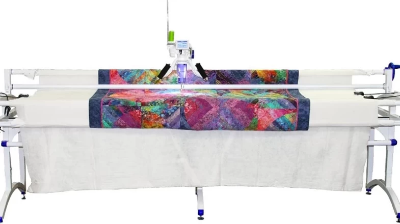 Juki TL-2200 QVP Quilt Virtuoso Pro Long Arm Quilting Machine Sit Down Package Banner Photo