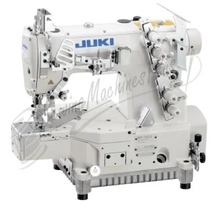 Juki MF-7923 - 3 Needle Coverstitch Industrial Machine, Cylinder Bed w/ Table & Motor Photo