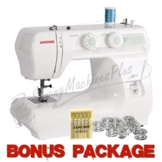 Janome 2212 12 Stitch Full Size Freearm Sewing Machine & FREE BONUS Photo