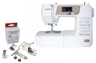 Janome 3160QDC-T - Gold Face Sewing Machine: FREE Quilting Attachment Kit Photo