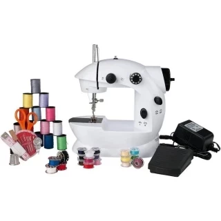 Sunbeam Mini Portable Sewing Machine with Sewing Kit, Foot Pedal & AC Adapter Photo