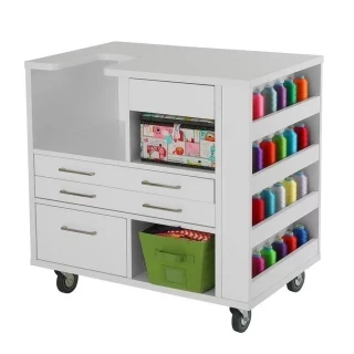 Arrow Ava Embroidery Cabinet - White Photo