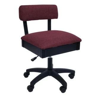 H8150 Arrow Adjustable Height Hydraulic Sewing and Craft Chair - Crown Ruby Photo