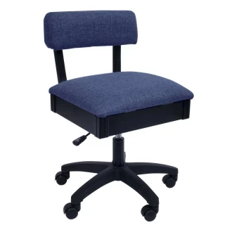 H8130 Arrow Adjustable Height Hydraulic Sewing and Craft Chair - Duchess Blue Photo